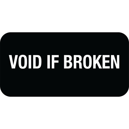 Lustre-Cal VOID Label VOID IF BROKEN Black 1.50in x 0.75in, 100PK 253774Vo0KVoid